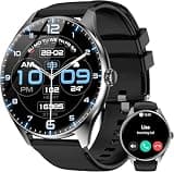 Smart Watches for Men Women, 1.43" AMOLED Display, 7-Day Battery Life, 120+ Sport Modes with Heart Rate Sleep Monitor, Bluetooth Calling, IP68 Waterproof Fitness Watch for iPhone Android (Black)