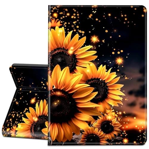 LYHXLYJH for iPad Pro 12.9 Case 6th/5th/4th Generation 2022/2021/2020-Slim PU Leather Stand Smart Cover with Auto Wake/Sleep,Shining Sunflower