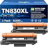 TN830XL Toner Cartridge Black 2-Pack High Yield Replacement for Brother TN830XL TN830 XL Compatible for HL-L2460DW HL-L2405W HL-L2480DW MFC-L2820DW DCP-L2640DW MFC-L2900DW HL-L2400D Laser Printer Ink
