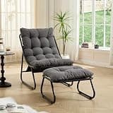 Patio Chairs Recliner Chair Lounge Chair Outdoor:with Ottoman,Foot Stool