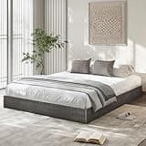 Garvee California King Bed Frame, Wood Platform Bed with Fluted Design, Low Profile BedFrame, Minimalist Bed Base with Noise-Free, Easy Assembly, No Box Spring Needed, Charcoal Grey