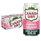 Canada Dry Fruit Splash Strawberry Ginger Ale Zero Sugar Soda, 12 fl oz cans, 12 pack