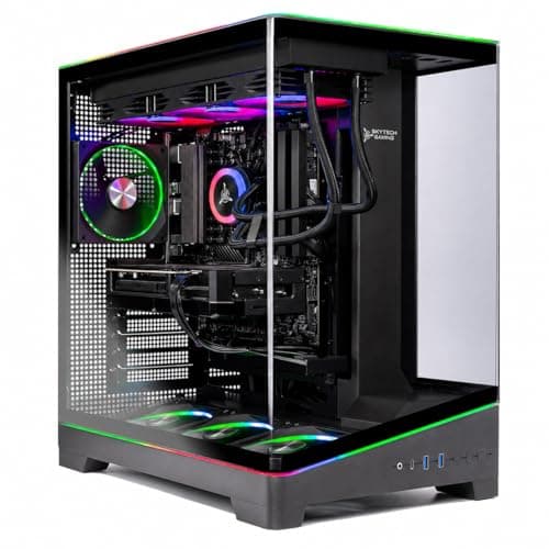 Skytech Gaming Harpy Gaming PC, AMD Ryzen 7 7700X 4.5GHz, AMD RX 9070XT 16GB VRAM, 1TB Gen4 NVMe SSD, 32GB DDR5 RAM 6000, 850W Gold ATX 3 PSU, 360 ARGB AIO, WI-FI 5, Windows 11, Desktop