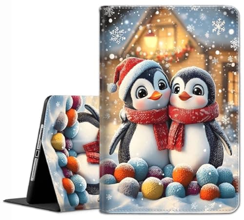 Case for iPad (A16) 11th Generation 11-inch (2025), for iPad 10th Generation 10.9-inch (2022) - Slim Fit Standing Cover with Auto Sleep/Wake, Cute Cartoon Penguin