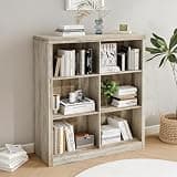 SLEKVERSA 3-Tier Open Shelf Low Bookcase, 6 Cube 53 Inch Tall Bookcase with Anti-Tip Design Wood Storage Organizer Sturdy Wooden Bookshelf for Home Office Bedroom Living Room