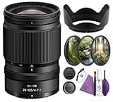 Nikon NIKKOR Z 24-105mm f/4-7.1 Lens for Z-Mount Full Frame Mirrorless Cameras, STM Autofocus, 0.5X Close-Up Magnification, Lightweight Travel Zoom Lens with Custom Control Ring Bundle
