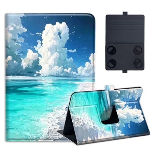 KUJKBFWJ Universal 9",9.7",10.1",10.2",10.5" Tablet Case,Protective Cover Stand Folio Case for 9-10.5 Inch Tablet, The Vast Sea