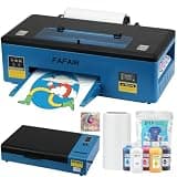 FAFAIR A3 L1800 DTF Printer, DTF Transfer Machine with White Ink Mixing System & Auto Clean, High-Speed DIY Print Machine with Software, Powder, 5 x 250ml Ink, and 1 x Roll of Film(L1800+Oven)
