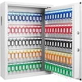 Key Box Key Cabinet for 100 Keys, Digital Keypad Wall Safe Secure Lock Box, Key Storage Box Organizer with Numbered Hooks, Key Lock Box with Deposit Slot, Electronic Lockbox for Home Office,A-1