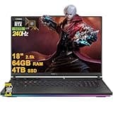 ASUS ROG Strix G18 G814 Gaming Laptop 18" 2.5k (2560x1600) 240Hz (100% DCI-P3) AMD 16-core Ryzen 9 9955HX (>i9-14900HX) 64GB DDR5 4TB SSD GeForce RTX 5070 RGB Backlit FHD Camera Win11 ICP Hub