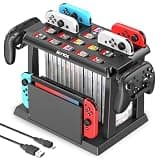 Switch Organizer Station with Controller Charger, Charging Dock for Nintendo Switch & OLED Joycons, Storage for Games, TV Dock, Pro Controller, Accessory Kits