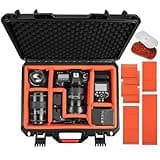 Camera Hard Cases DSLR SLR Lenses Waterproof Travel Weatherproof Protection Dividers For DJI Mavic/Air/Mini Drones for Sony FE 400-800mm f/6.3-8 G OSS For Gopro (Only Case) 16.2x12.8x7inch
