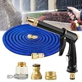 H2 Long Spray Gun Multifunctional Car Wash Tool, Portable High Pressure Power Washer Nozzle With Three Adjustable Spray Modes, Jet Nozzle Power Washer For Garden Hose, Car Cleaning (Hose* 49.2ft)
