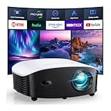 GooDee AI Smart Mini Projector with WiFi and Bluetooth - FHD 4K Support, Compatible with Netflix/YouTube, Auto Focus & Keystone, Dolby Audio Movie Projector for Outdoor Movie Night & Bedroom Theater