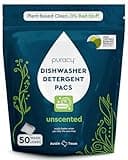 Puracy Dishwasher Pods, Dishwasher Detergent, Free & Clear Dish tabs - Enzyme-Powered, Spot & Residue Free - TikTok Trend Items, Must Haves from TikTok Made Me Buy It (Free & Clear, 50 Count)