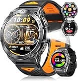 LIGE Smart Watches for Men with Flashlight,1.6" AMOLED Always on Display Outdoor Sports Smartwatch with 111 Sports Modes IP68 Waterproof Fitness Tracker for Android iOS,Silicon