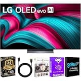 LG OLED evo AI 4K Smart TV w/A9 Gen8, 144Hz, Dolby Vision/Atmos, HDR10, AI Upscaling, Alexa, Filmmaker Mode + UAX 4K HDMI Cable + CPS 24-Mo Protection + Streaming Bundle (42, Inches)