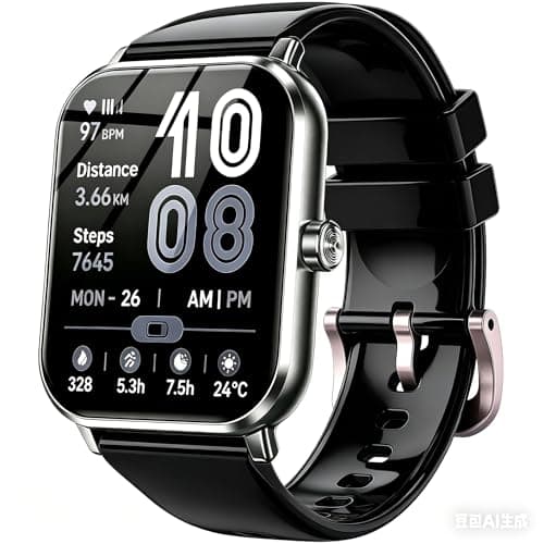 Jacoosa Smart Watch for Men Women, 1.95" AMOLED Touchscreen Fitness Tracker, Activity Tracking, Step Counter, Calorie Record, Weather Display, Lightweight Wristband for Daily Wear