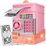 Kids Piggy Bank for Girls - Toys for 5 6 7 8 9 10 Year Old Girl Birthday Gifts - Electronic Piggy Bank ATM Machine Money Safe for Kids Toys Age 6-8-10