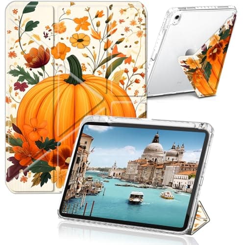 Case for iPad 9.7 Inch iPad 6th/5th Gen 2018 2017(Model: A1893 A1954 A1822 A1823), Clear Back Cover Y Shape Stand Multi-Angle Stand with Auto Wake Sleep, Mexican Day of The Colorful Flower Girl