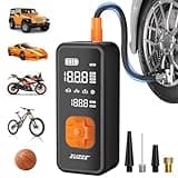 ZUZEE Tire Inflator Portable Air Compressor - 4X Faster Inflation, 150PSI Air Pump for Car Tires with Digital Pressure Gauge/LED Light, Portable Tire Inflator for Car, Moto, Bike, Ball, etc
