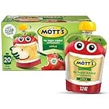Mott's No Sugar Added Applesauce, Made from Real Fruit, No Artificial Flavors, 3.2 Oz Clear Pouches, 20 Pack