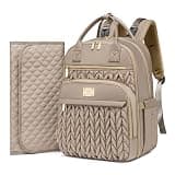 Tealari Diaper Bag Backpack,Stylish Baby Diaper Bag,Waterproof Travel Diaper Backpacks Baby Bags with Changing Pad,Stroller Straps,Insulated Pockets (Khaki)