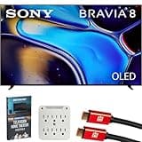 Sony BRAVIA 8 K77XR80 77 inch 4K HDR Smart OLED TV (2024) Bundle with 2X Deco Gear 6FT HDMI Cable, SurgePro 6-Outlet Surge Adapter and Deco Gear Home Theater Beginner's Guide