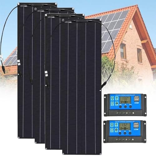 400W Solar Panel Kit - Flexible Monocrystalline Module + 40A Charge Controller for RV, Camper, Boat, Caravan, Shed, Battery Charging on Uneven Surfaces