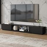 ROMSHINE TV Stand for 100+ Inch TV with Drawers, 109" W Modern Wood Entertainment Center with Storage, Media Console Table for Living Room Bedroom, Black