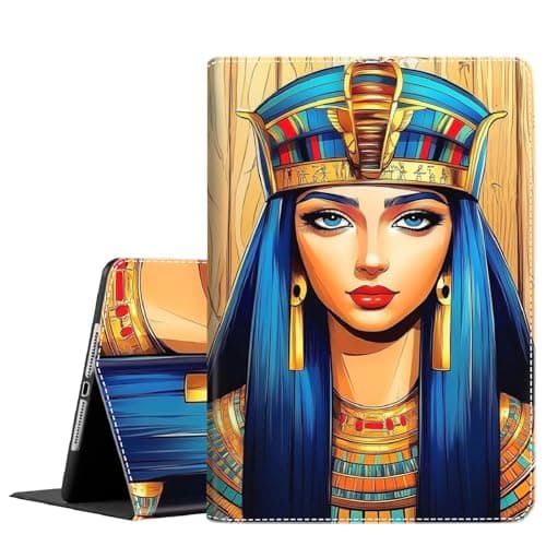 Case for Samsung Galaxy Tab A8 10.5 Inch 2022 Model (SM-X200/X205/X207),Slim Fit Foldable Standing Cover Case with Auto Sleep/Wake for Galaxy Tab A8 2022, Pharaoh Ancient Egypt Queen
