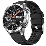 AOLON Smart Watch for Men & Women, AMOLED Display 1.5", Heart Rate, Sleep & Step Tracker, Waterproof Fitness Tracker, Full Metal, Android & iOS(Silver)