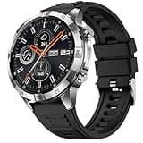 AOLON Smart Watch for Men & Women, AMOLED Display 1.5", Heart Rate, Sleep & Step Tracker, Waterproof Fitness Tracker, Full Metal, Android & iOS(Silver)