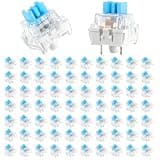 Mechanical Keyboard Switches, 72 Pcs 3 PIN Blue Keyboard Clicker Replacement Dustproof Waterproof Keyboards Clicky Switches for Most Gaming Keyboards
