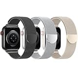 MARGE PLUS Milanese Loop Compatible with Apple Watch Band for women men 40mm 41mm 38mm 42mm 44mm 45mm 46mm, Stainless Steel Magnetic Mesh Strap for iWatch Series10 9 8 7 6 5 4 3 2 1 SE
