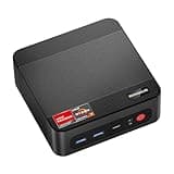 BOSGAME P4 Ultra Mini PC Gaming, Ryzen 7 7730U, 16GB RAM 1TB NVMe SSD Mini Computers, Dual 2.5G LAN, Wi-Fi 6E, BT5.2, 4K Triple Display HDMI | DP | Type-C, Home Office Business