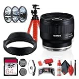 Tamron 20mm F2.8 Di III OSD M 1:2 Wide-Angle Prime Lens for Sony E Full-Frame Mirrorless Cameras, Half Macro Close-Focusing + 64GB Memory Card + Lens Filter Kit + Flexible Tripod (8pc Bundle)