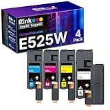 E-Z Ink Compatible Toner Cartridge Replacement for Dell E525W E525 525w Toner to use with E525w Wireless Color Printer for 593-BBJX 593-BBJU 593-BBJV 593-BBJW (Black Cyan Magenta Yellow, 4 Pack)