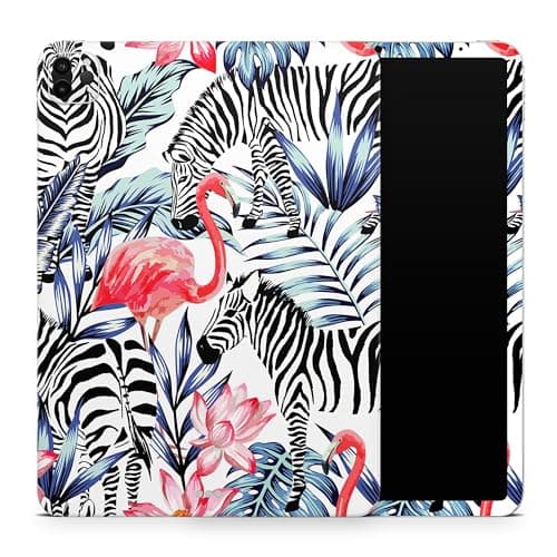 DesignSkinz - Compatible with iPad 5th 6th Gen 9.7" - Skin Decal Protective Scratch Resistant Vinyl Wrap - Tropical Flamingo and Zebra Jungle