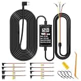 Dash Cam Hardwire Kit with Digital Voltage Display & Adjustable Protection, 12V-24V to 5V/3A, 3-Lead USB-C Hardwire Kit w/Low Voltage Cutoff & 24H Parking Mode