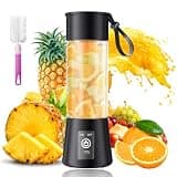 Portable Personal Size Mini Blender - 2026 Upgraded Cordless Blender for Smoothies & Shakes, Type-C Rechargeable, 380Ml Traveling BAP Free Cup for Sports/Home, 20000Rpm/Min Speed