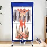NOLANTISI Folding Electric Clothes Dryer with Remote Control, 1200-1500W PTC Heating, 3-Speed Adjustable Fan, Quiet Operation for Home & Dormitory