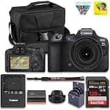 Canon EOS R6 Mark II Mirrorless Camera RF24-105mm F4 L USM Lens Kit, Hybrid Full-Frame Camera, 24.2 Megapixel CMOS Sensor. Photo and Video Camera Capabilities + 128GB Card + Camera Case