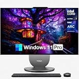 Lenovo Yoga All in one Desktop AI PC, 27" 2K QHD IPS Display, Intel Ultra Ultra 7 255H (96-Tops, Up to 5.1 GHz), 16GB 6400 MHz LPDDR5X | 2 TB SSD, Wi-Fi 7, Wireless Keyboard, Mouse Windows 11 Pro