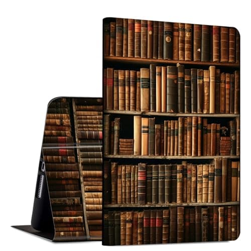 Case for Samsung Galaxy Tab S11 (2025) 11 inch Slim PU Leather Multi-Angle Viewing Flip Folio Smart Stand Cover with Auto Wake/Sleep for Samsung Tab S11 5G SM-X730/SM-X736B, Library Bookshelf