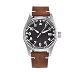 FTEOXLC 39mm NH35 Automatic Mechanical Pilot Men Watches Black Dial Sapphire Crystal 316L Stainless Steel Water Resistant Sports Watch (V 2)