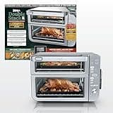Ninja Air Fryer & Toaster Oven Combo with Thermometer | Double Stack XL | 12-in-1 | Smart Finish & DualZone Technology Cook 2 Meals at Once | Air Fry, Bake, Broil, Reheat | Stainless Steel | DCT651