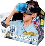 HeroMask VR Headset + Language Games — Gift for Kids 5–12 — 300+ Words, 6 Languages: Spanish, English, Chinese & More | Award-Winning Virtual Reality Educational Toy for Birthday or Christmas