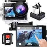 Icefox i8 20MP 5X Zoom Action Camera with EIS, WiFi Remote Control, Waterproof Underwater Camera for Cycling Snorkeling Vlogging