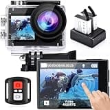 Icefox i8 20MP 5X Zoom Action Camera with EIS, WiFi Remote Control, Waterproof Underwater Camera for Cycling Snorkeling Vlogging